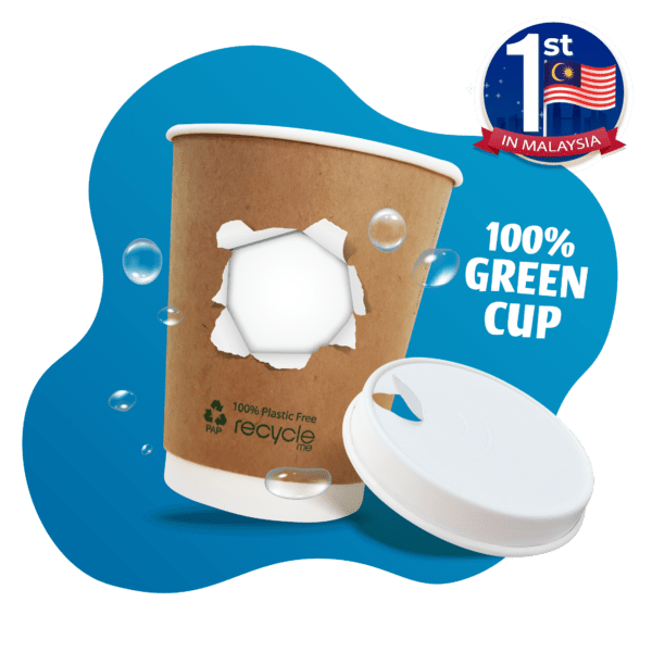 Close-up of aqueous coated eco cup