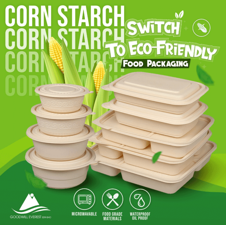 Eco-friendly corn starch container